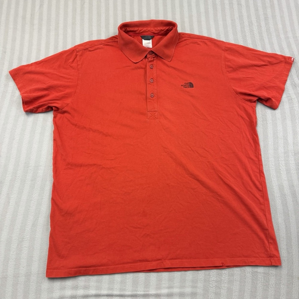 The North Face Shirt Mens XL Red Short Sleeve Tennis Golf Polo
